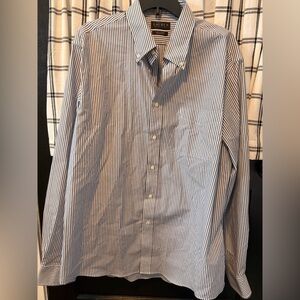 Lauren Ralph Lauren Men's Navy and White Striped Shirt